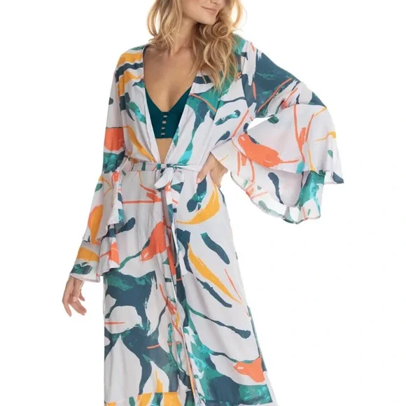 Maaji ★ Kimono Maxi Swim Cover Up Dresses